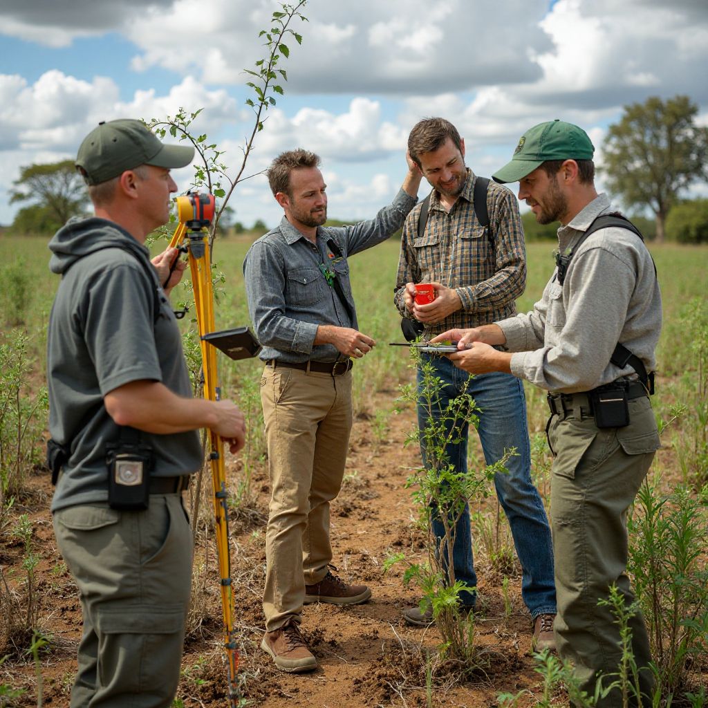 Ẹgbẹ iwadii gbigba data ni aaye